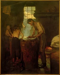 Italienische Dorfhutmacher. Sora