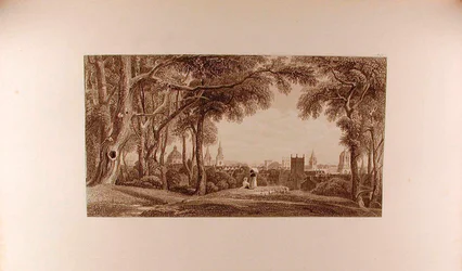 Blick auf Oxford vom Burghügel