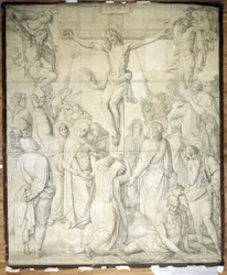 Christus am Kreuz. Karton zu den Fresken der Ludwigskirche in München