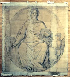 Der Evangelist Johannes. Karton zu den Fresken der Ludwigskirche in München