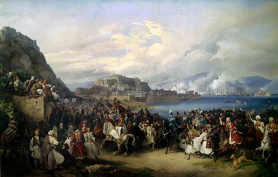 Prinz Otton (1815-1867), Sohn von Ludwig I. von Bayern, landet in Nafplio am 6.02.1833 und wird König von Griechenland