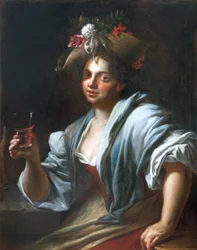 Mädchen mit dem Weinglas