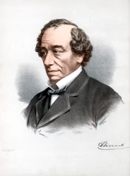 Benjamin Disraeli, 1. Earl of Beaconsfield, britischer konservativer Staatsmann, ca. 1890