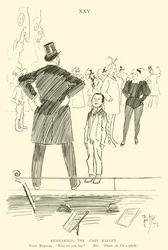 Karikatur von Phil May, aus den 1890er Jahren
