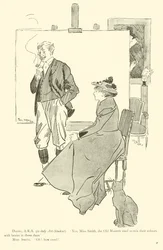 Karikatur von Phil May, aus den 1890er Jahren (Lithografie)