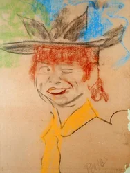 Lachendes und zwinkerndes Mädchen