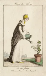 Es wird blühen (Haar und Fichu. Kleid aus Gaze.)