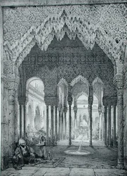 Eingang zum Löwenhof, Alhambra, Platte 4 aus 