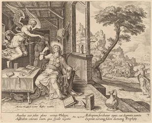 Der Engel befiehlt dem heiligen Philippus, den äthiopischen Eunuchen zu begleiten