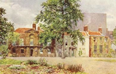 Alte Häuser auf dem Gelände des Victoria and Albert Museum, 1899