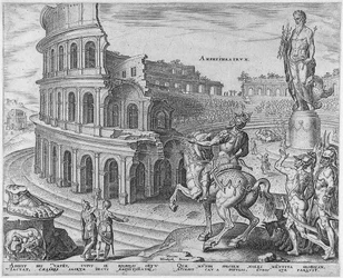 Das Kolosseum in Rom aus der Serie Die achten Wunder der Welt nach Maarten van Heemskerck, 1572