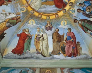 Dante und Beatrice sprechen mit Piccarda und Konstanze, aus 
