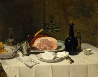 Stillleben mit Schinken, 1870er Jahre