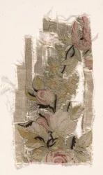 Bettdeckenfragment, um 1760-1770
