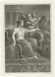 Allegorische Darstellung zum 50-jährigen Bestehen von Felix Meritis, 1827