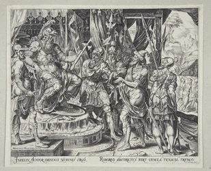 Achior bittet Holofernes für die Israeliten