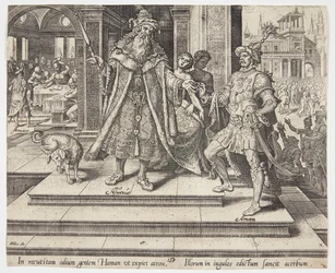 Ahasverus beauftragt die Zerstörung des jüdischen Volkes