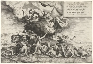 Apollo und Diana töten die Kinder der Niobe