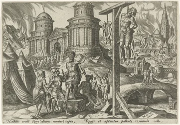Der König von Ai wird aufgehängt