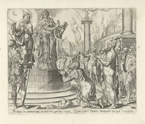 Judith zeigt dem Volk den Kopf von Holofernes