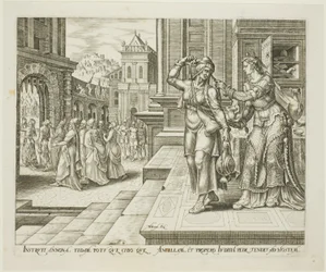 Judith bereitet sich vor, ins Lager der Feinde zu gehen, Platte vier aus Die Geschichte von Judith und Holofernes