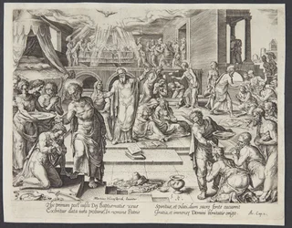 Die Apostel taufen in Jerusalem