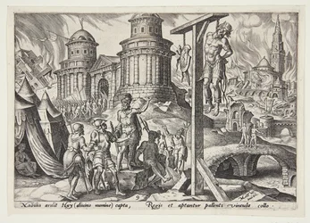 Der König von Ai gehängt
