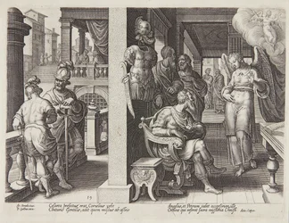 Der Engel sendet Cornelius zu St. Peter