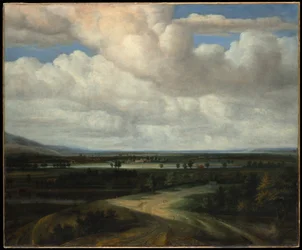 Panoramalandschaft mit einem Landgut