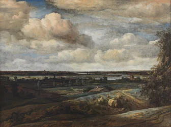 Niederländische Panoramalandschaft mit Fernblick auf Haarlem