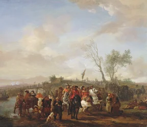 Eine Armee auf dem Marsch