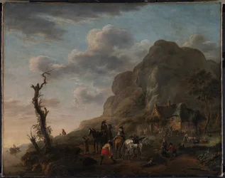 Landschaft mit rastenden Reitern
