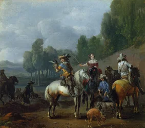 Eine Falkenjagd