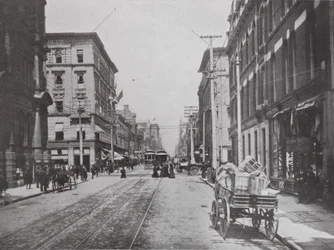 Blick auf die Yonge Street, Ecke King, Toronto