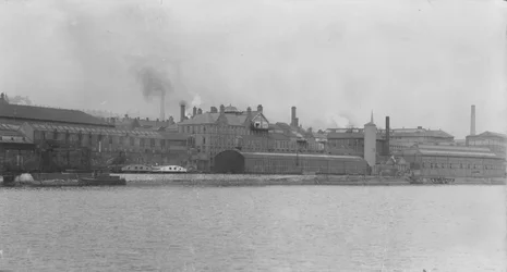 Ansicht der Maschinenfabrik und Hauptverwaltung, Elswick Works, Newcastle upon Tyne