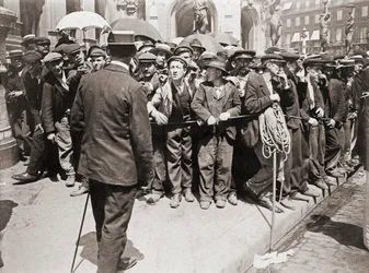 Arbeiterdemonstration, Paris, um 1900