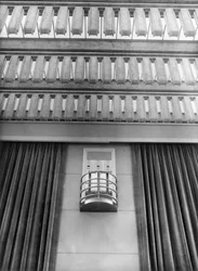 Detail der Wand des Hauptfunksaals im NORAG-Gebäude in Hamburg, ca. 1931