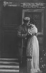 Deutscher Soldat wiedervereint mit seiner Geliebten