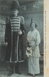 Paul Herold, deutscher Riese, und seine Frau