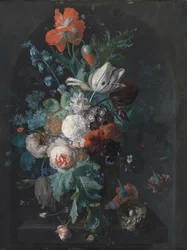 Vase mit Blumen von Jan Van Huysum