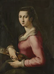 Porträt einer Frau als Heilige Katharina