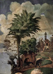 Jungfrau und Kind auf dem Thron, umgeben von Heiligen, (Detail) (circa 1493)