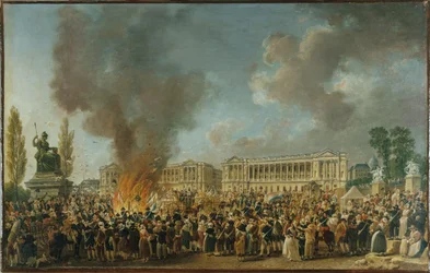 Das Fest der Einheit und der Wiedervereinigung, auf dem Platz der Revolution, um 1793