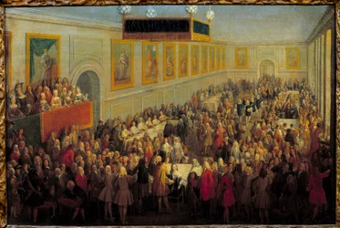 Fest des Sakramentes von Ludwig XV im erzbischöflichen Palast von Reims am 25. Oktober