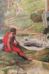 Landschaft mit antiken Ruinen