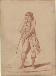 Herr mit Reitgerte