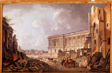 Fantastische Ansicht der Kolonnade des Louvre