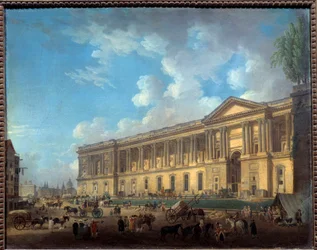 Die Kolonnade des neu freigelegten Louvre. Ansicht von Paris