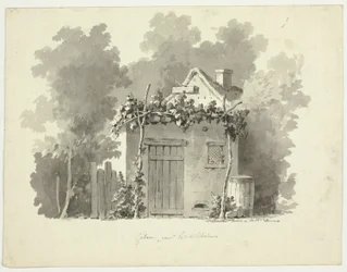 Ansicht des Parks von Versailles: Rustikale Hütte