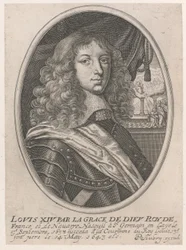 Porträt von Ludwig XIV. (Louis XIV par la Grace de Dieu Roy de France et de Navarre)